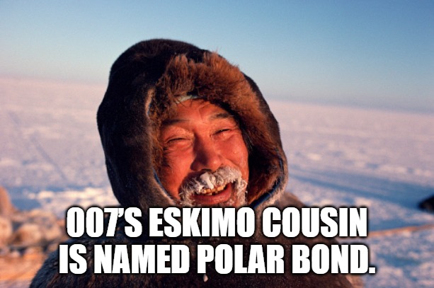 007’s Eskimo cousin is named Polar Bond.