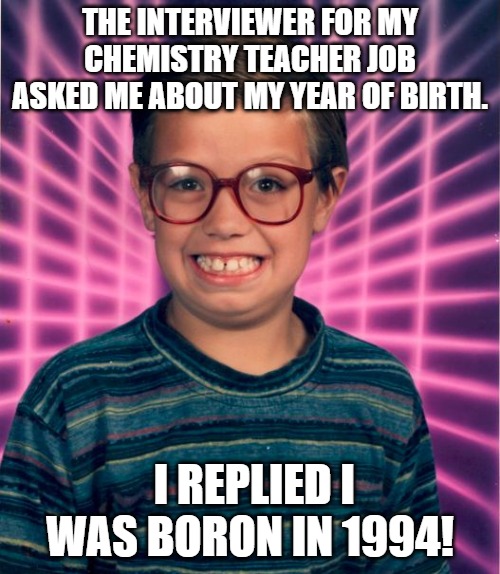 The interviewer for my chemistry