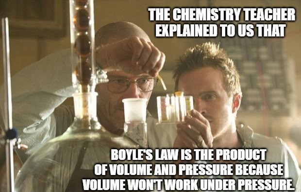 The chemistry teacher explained