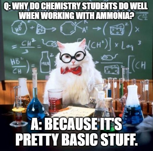 Why do chemistry students do well when working with ammonia?