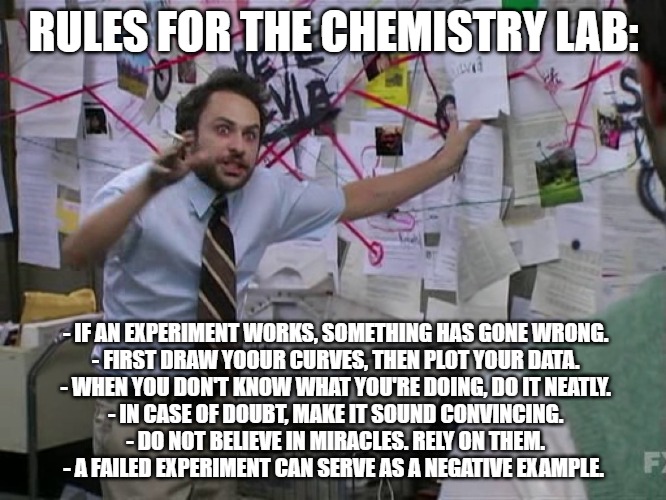 Rules for the chemistry lab: