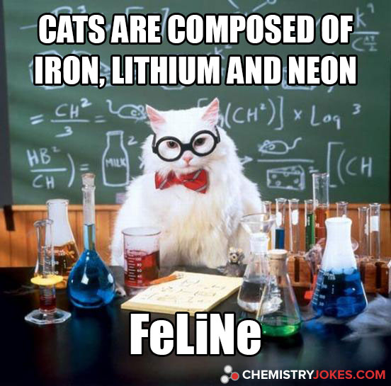 Cats Are Composed Of Iron, Lithium And Neon
