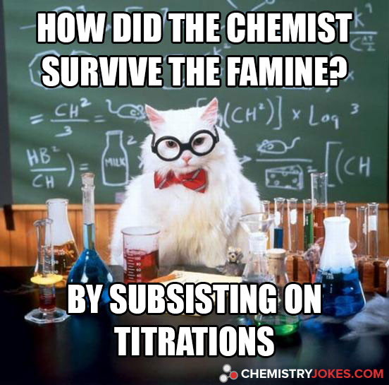 Chemistry Jokes » Blog Archive How Did The Chemist Survive The Famine