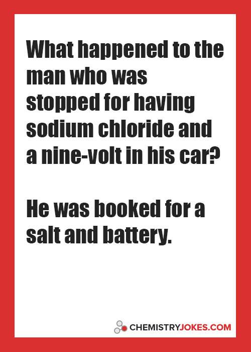 What Happened To The Man Who Was Stopped For Having Sodium Chloride And A Nine-Volt In His Car?