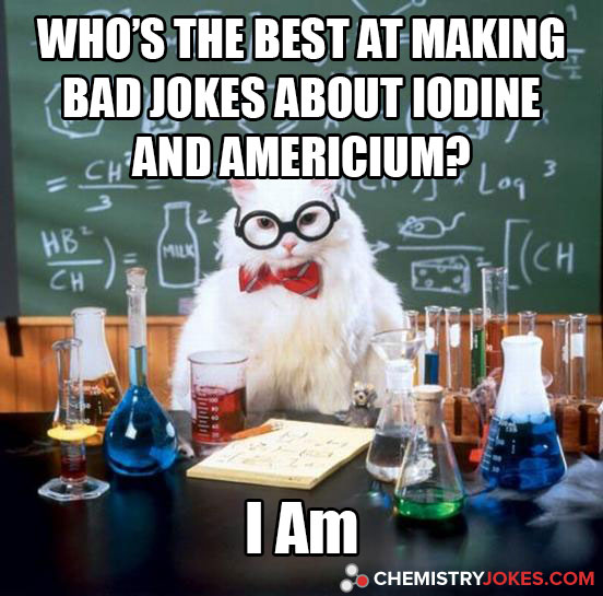 Who's The Best At Making Bad Jokes About Iodine And Americium?